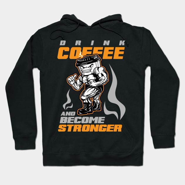 STRONGER COFEE Hoodie by beanbeardy